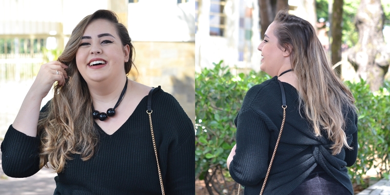 Look plus size monocromático