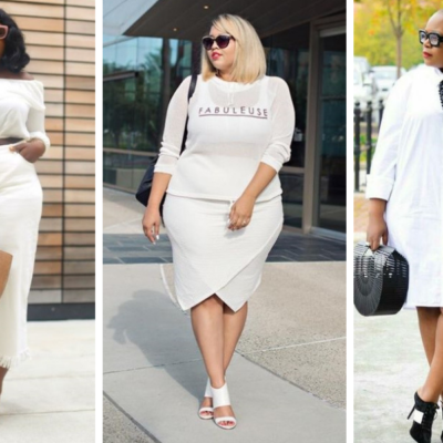 15 looks plus size total white